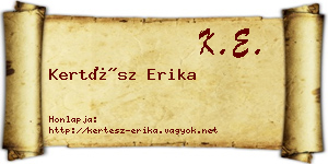 Kertész Erika névjegykártya